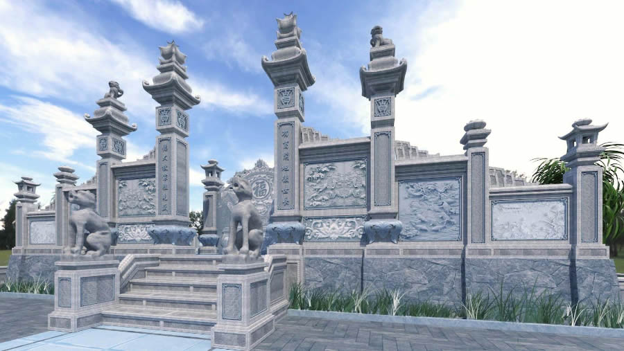 Thi công lăng mộ đá đền thờ Đồng Hới Quảng Bình